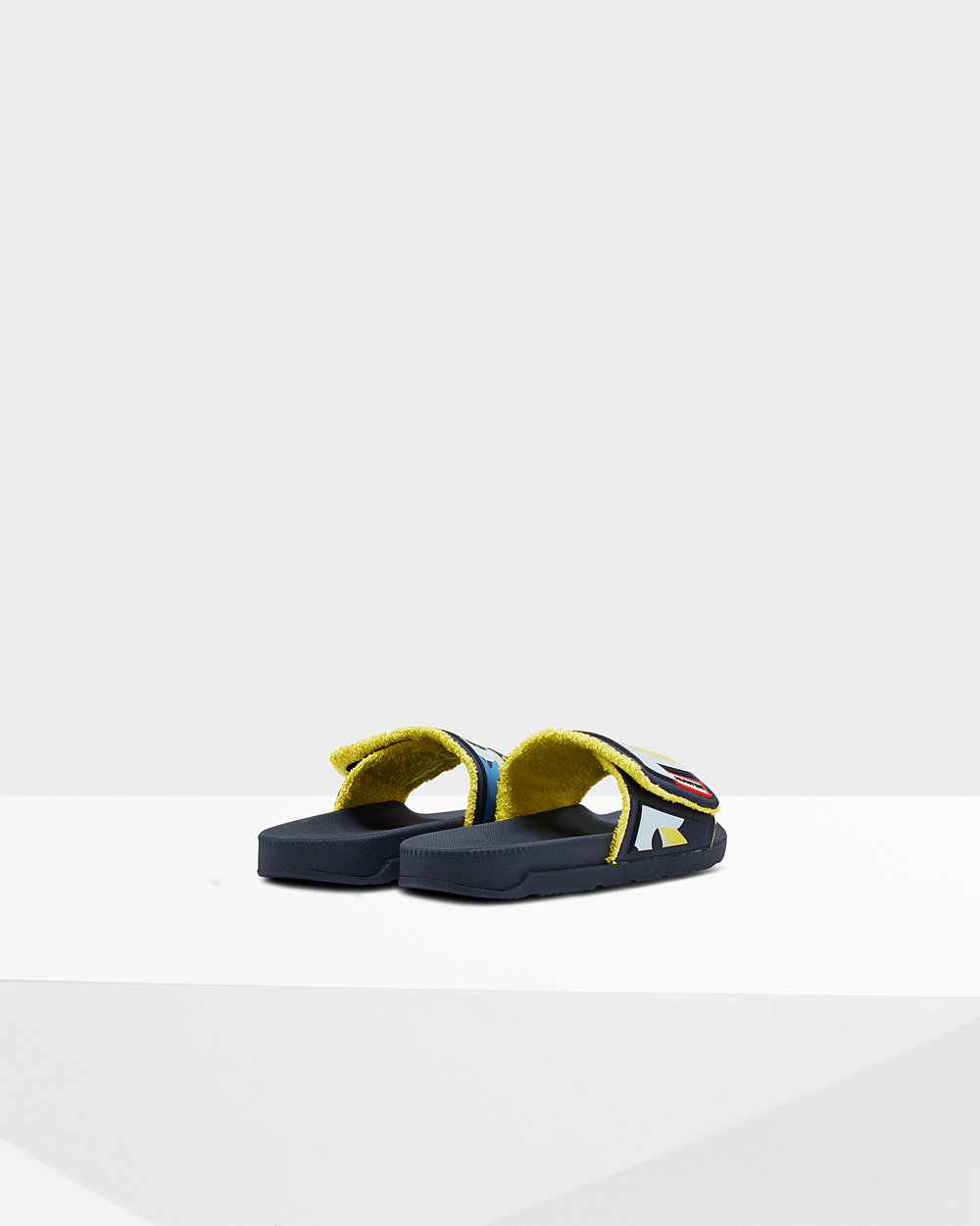 Klapki Damskie - Hunter Original Rockpool Camo Print Adjustable - Granatowe Camo - EXQV-61305